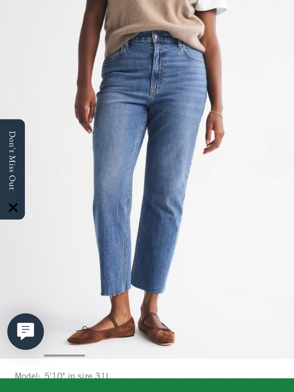 Abercrombie ultra High-Rise ankle Straight Jeans - Blue